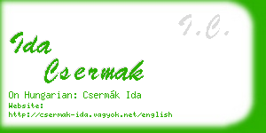 ida csermak business card