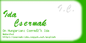 ida csermak business card